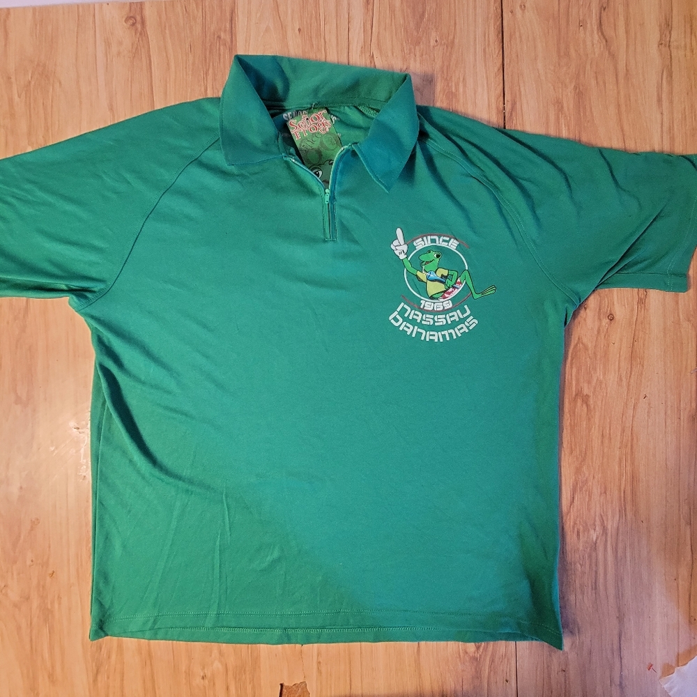 Señor Frog Green Dri Fit Quarter Zip XL